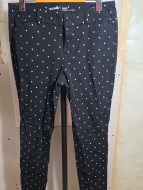 Old Navy Black Pixie Polka Dot Stretch Pants